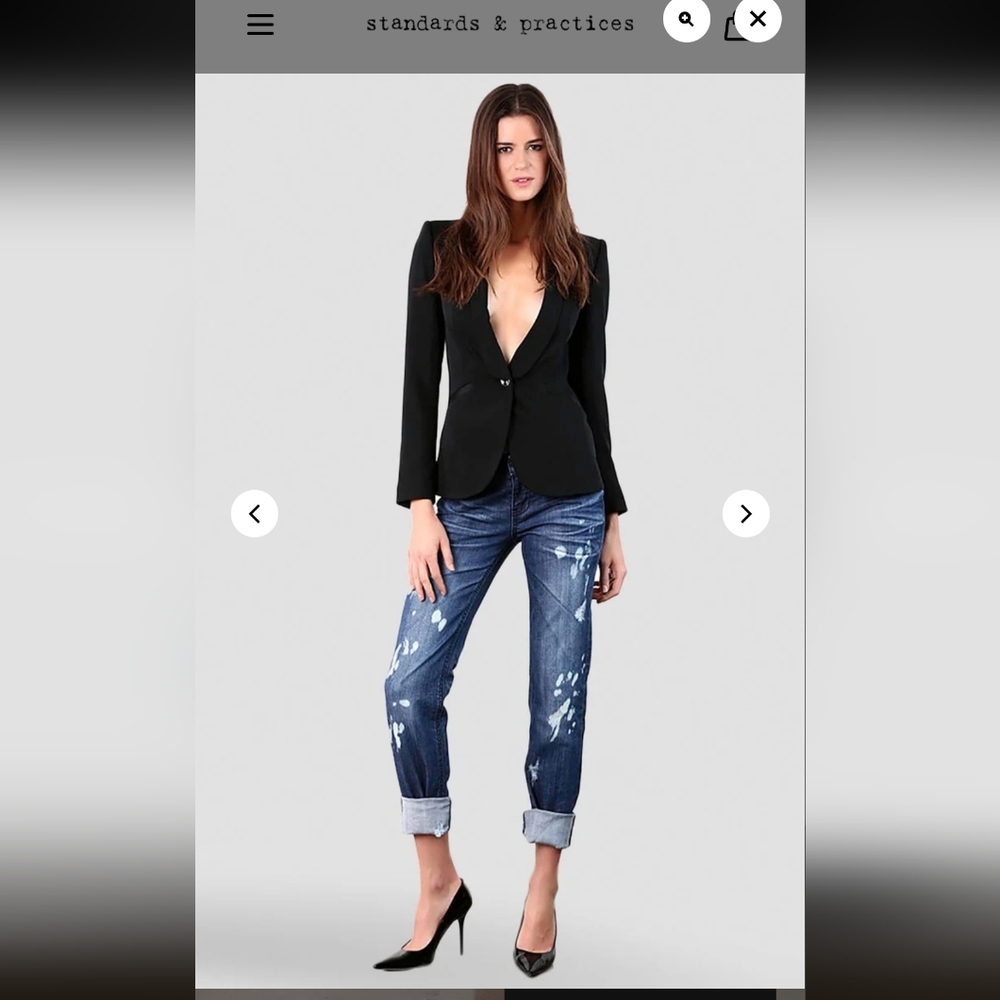 Standards And Practices Women's X Boyfriends Distressed Jeans.